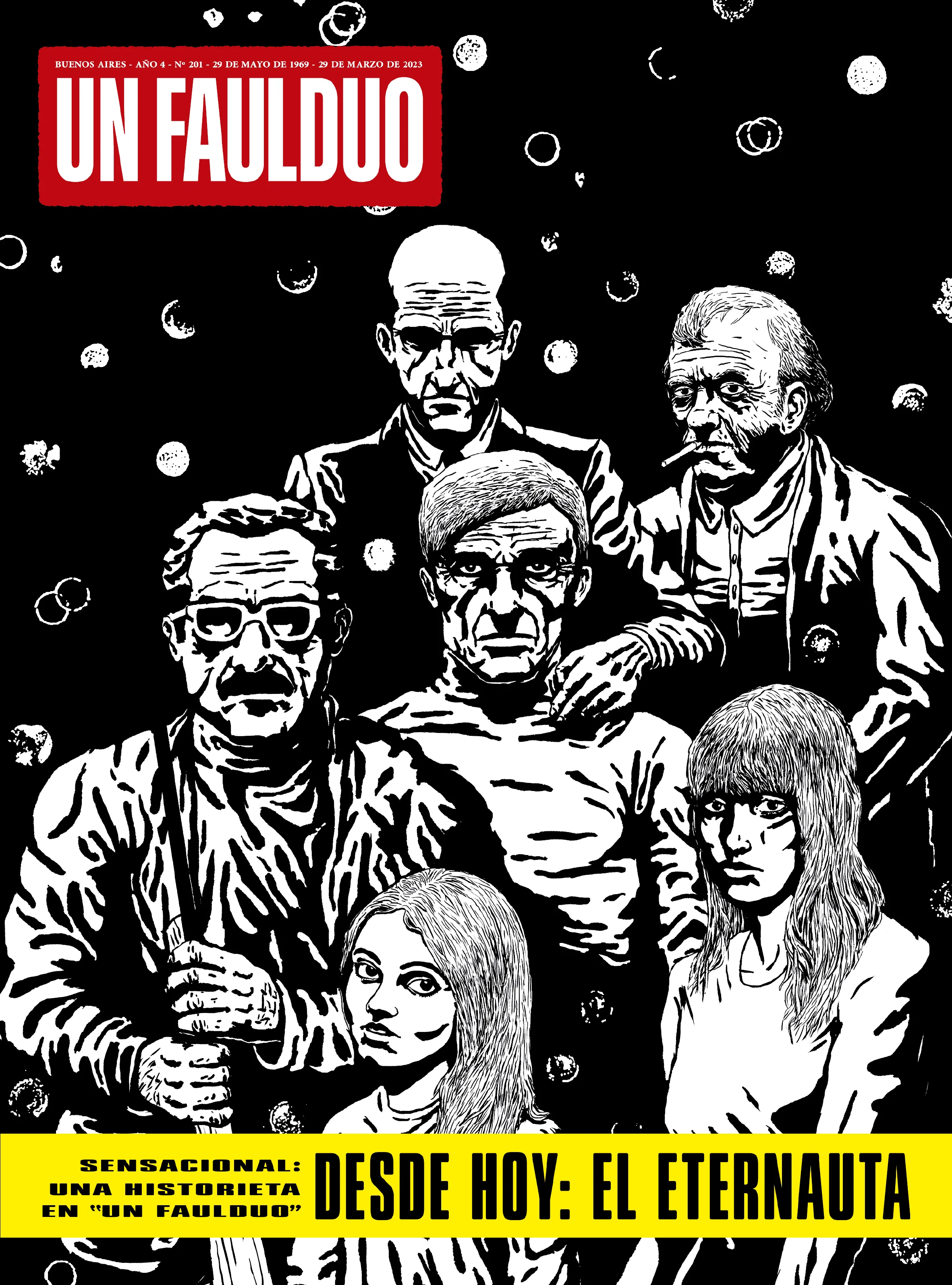 Portada de UN FAULDUO PRESENTA. Desde hoy: El Eternauta.